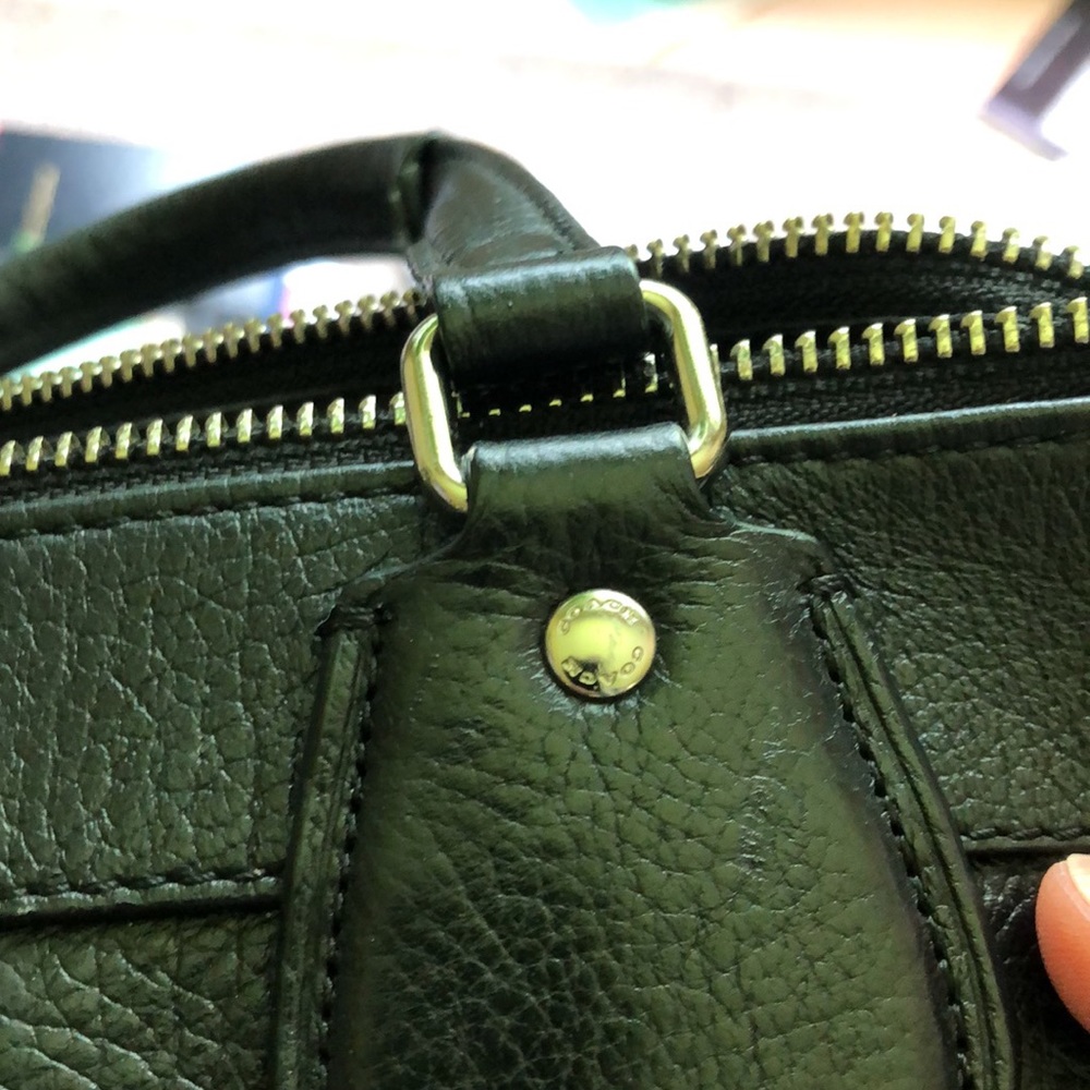 Coach satchel with removable strap for crossbody